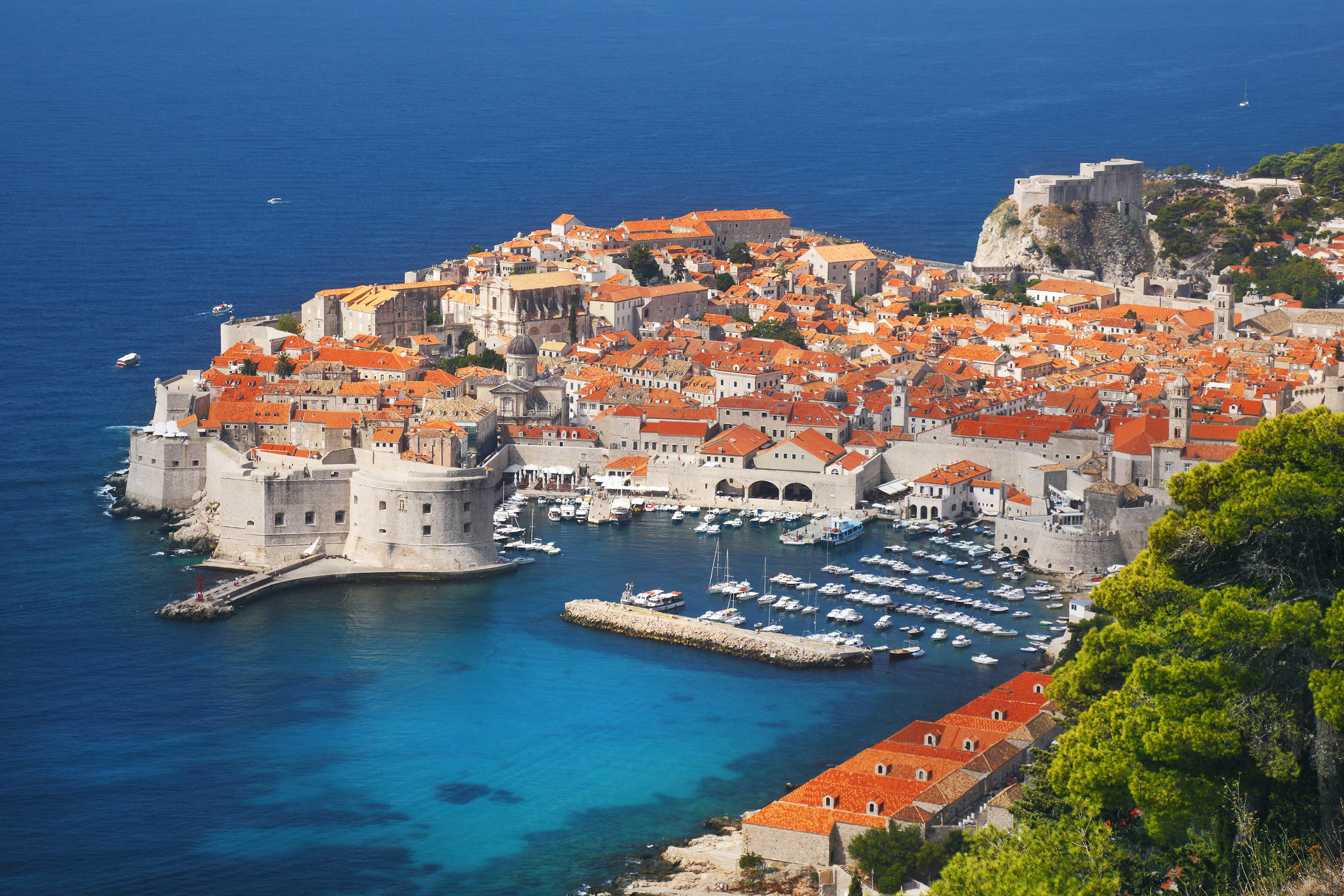 Dubrovnik old town from above — two-day city chapter on the Dubrovnik Crown Route sailing passage